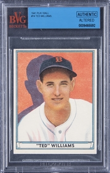 1941 Play Ball #14 Ted Williams - BVG Authentic (Altered)